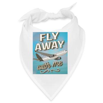 FLUGZEUG FLY AWAY WITH ME - Bandana - Weiß - Vorne
