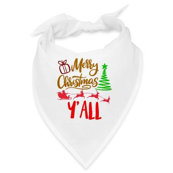 Weihnachten, Weihnachten, Weihnachten, Weihnachten - Bandana - Weiß - Vorne