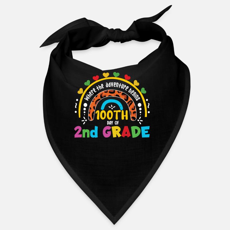 Mignon Léopard Arc-en-ciel 2e année 100 jours d’école Bandana