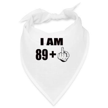 90 Geburtstag - Bandana - Weiß - Vorne