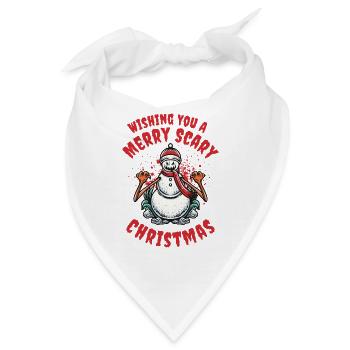 Frohe schaurige Weihnachten Halloween - Bandana - Weiß - Vorne