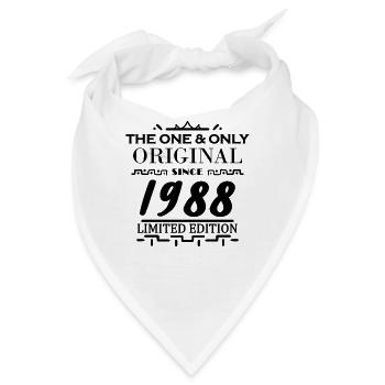1988 - Baujahr 1988 - Jahrgang 1988 - Bandana - Weiß - Vorne