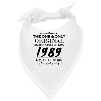 1989 - Baujahr 1989 - Jahrgang 1989 - Bandana - Weiß - Vorne