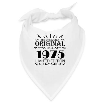 1975 - Baujahr 1975 - Jahrgang 1975 - Bandana - Weiß - Vorne