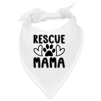Rescue Mama Animal Rescue Adoption Animal Rescuer - Bandana - Weiß - Vorne