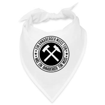 Ein Annaberger muss tun - Bandana - Weiß - Vorne