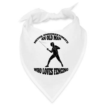 Fechten witziger lustige Fechter Spruch Kampfsport - Bandana - Weiß - Vorne