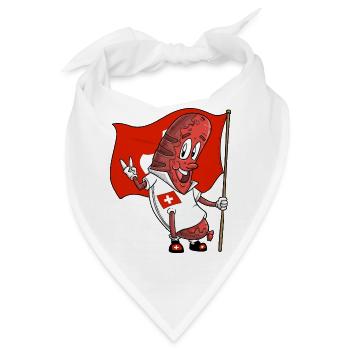 Schweizerische Schweinsbratwurst - Bandana - Weiß - Vorne