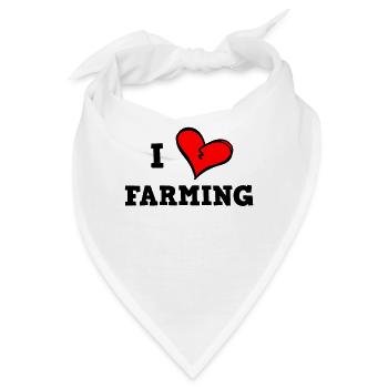 Ich liebe Landwirtschaft - Bandana - Weiß - Vorne