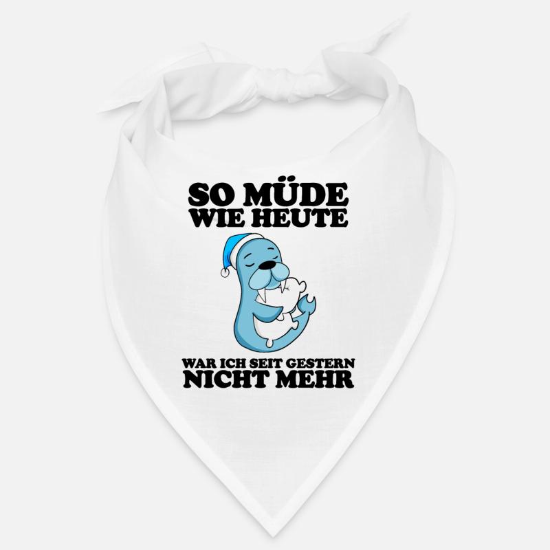 Müde Spruch lustig mit Seelöwe Motiv Bandana
