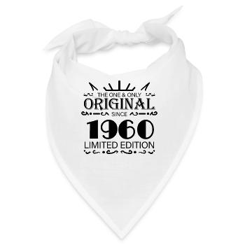1960 - Baujahr 1960 - Jahrgang 1960 - Bandana - Weiß - Vorne