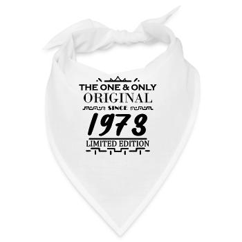 1973 - Baujahr 1973 - Jahrgang 1973 - Bandana - Weiß - Vorne