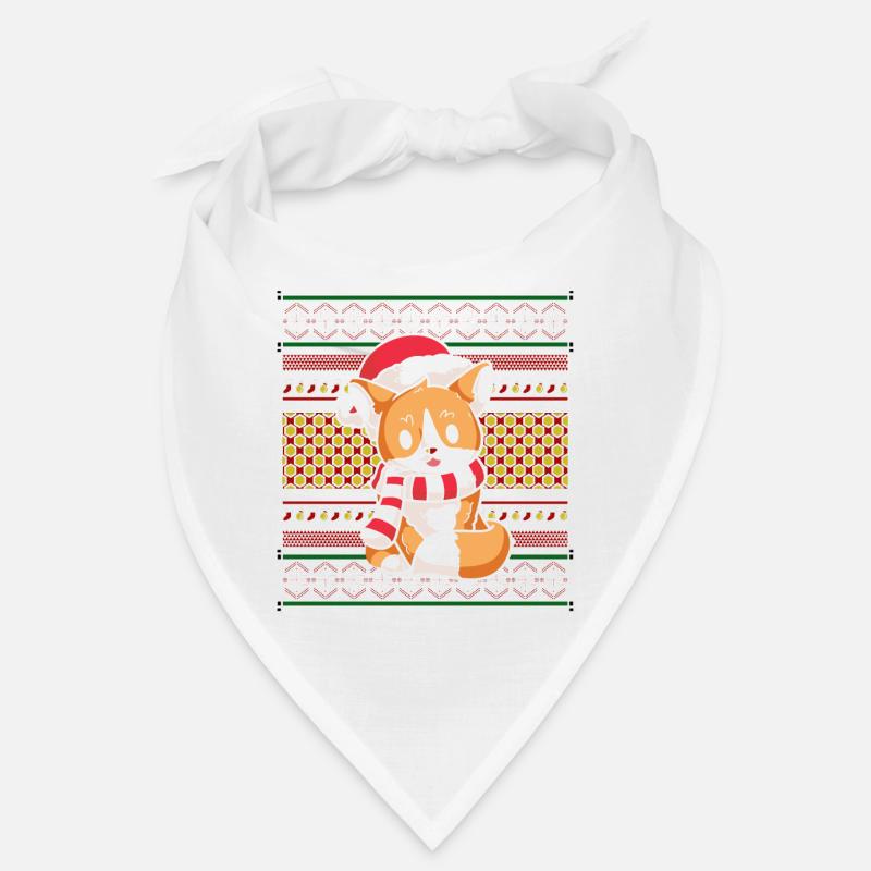 Moche pull de Noël Tshirt Renard de Noël Bandana