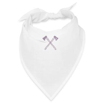 Axt gekreuzte Äxte - Bandana - Weiß - Vorne