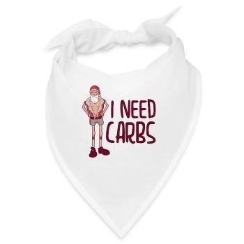 Weihnachten Weihnachtsmann Kohlenhydrate Urlaub - Bandana - Weiß - Vorne