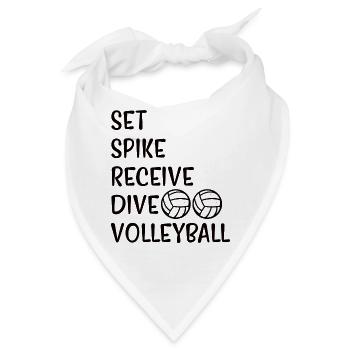 Volleyball Volley Aufschlag Volleyballspieler - Bandana - Weiß - Vorne