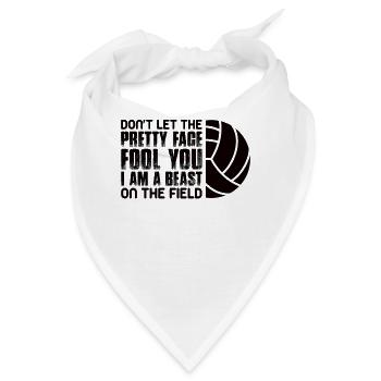Volleyball Volley Aufschlag Volleyballspieler - Bandana - Weiß - Vorne