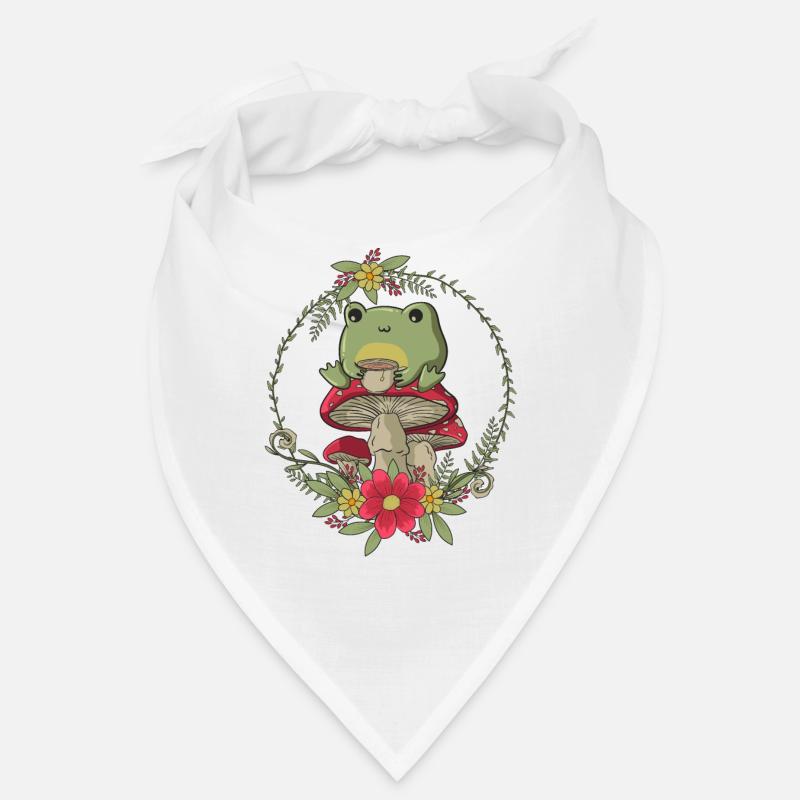 Cottagecore Esthétique Kawaii Frog Thé Champignon Bandana