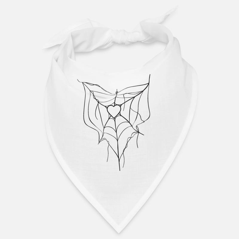 Spider Web Heart Gothic Goth Spider Net Bandana