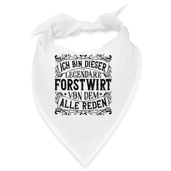 Ich bin dieser Legendäre Forstwirt Förster - Bandana - Weiß - Vorne