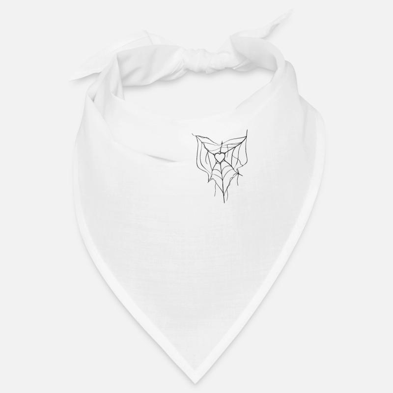 Spider Web Heart Pocket Gothic Goth Spider Net Bandana