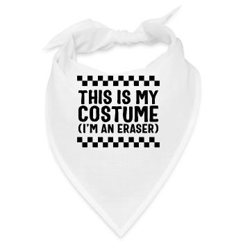 Halloween Lehrerhemd, das ist mein Kostüm Ich bin - Bandana - Weiß - Vorne