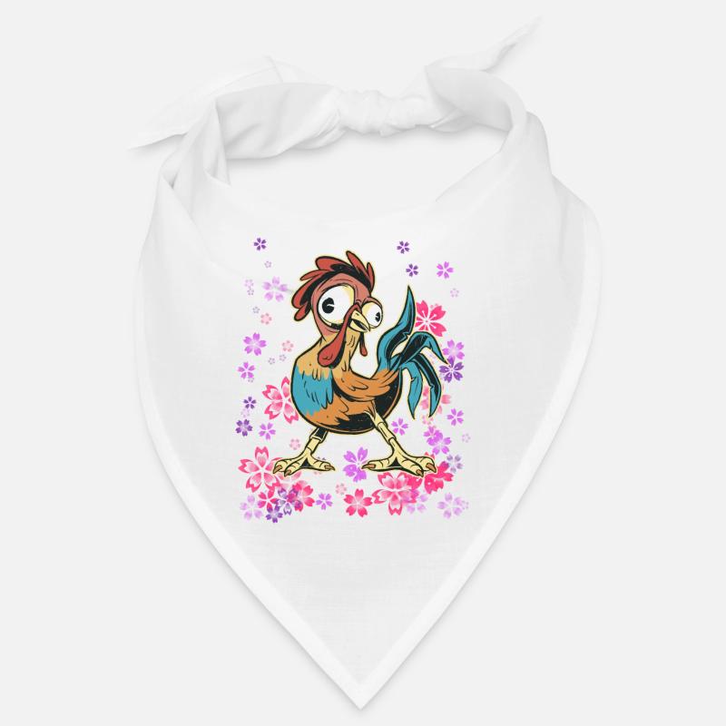verrückter cooler Hahn vom Hühnerstall - Bandana - Weiß