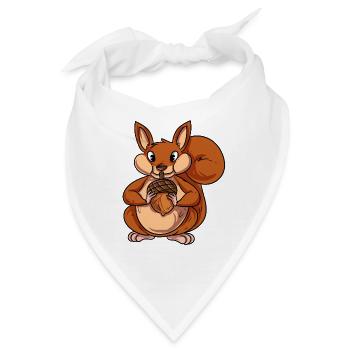 Eichhörnchen Waldtier - Bandana - Weiß - Vorne