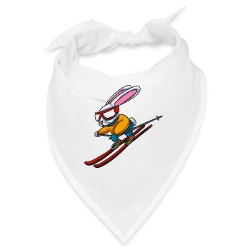Skihase Schihaserl - Bandana - Weiß - Vorne