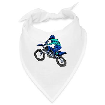 Motorcross Stuntman - Bandana - Weiß - Vorne