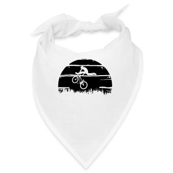 Dirt Bike - BMX - Mountainbike - Trick Sprung - Bandana - Weiß - Vorne