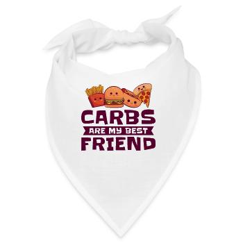 Kohlenhydrate Bester Freund Fast Food Gesundheit - Bandana - Weiß - Vorne
