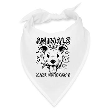 Animals Makes Animal Welfare Foster Animal Worker - Bandana - Weiß - Vorne