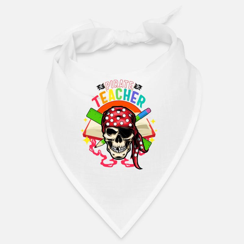 Chemise d’enseignant d’Halloween, crâne d’enseignant pirate Bandana