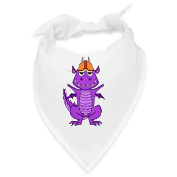 Bücher Drache Drachen - Bandana - Weiß - Vorne