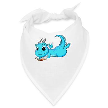 Bücher Drache Drachen - Bandana - Weiß - Vorne