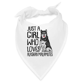 Alaskan Malamute - Bandana - Weiß - Vorne