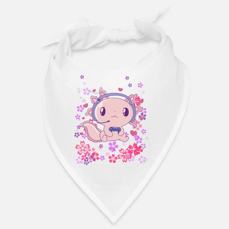 Gaming Axolotl mit Headset Bandana