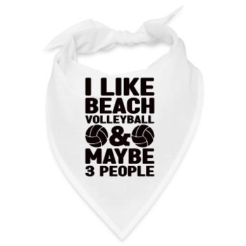 Volleyball Volley Aufschlag Volleyballspieler - Bandana - Weiß - Vorne