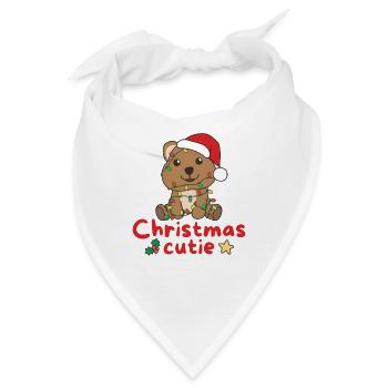Quokka Weihnachten Quokkas Christmas Cutie - Bandana - Weiß - Vorne
