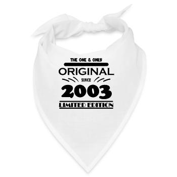 2003 - Baujahr 2003 - Jahrgang 2003 - Bandana - Weiß - Vorne