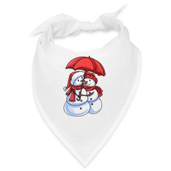 Schneemann Liebe - Bandana - Weiß - Vorne