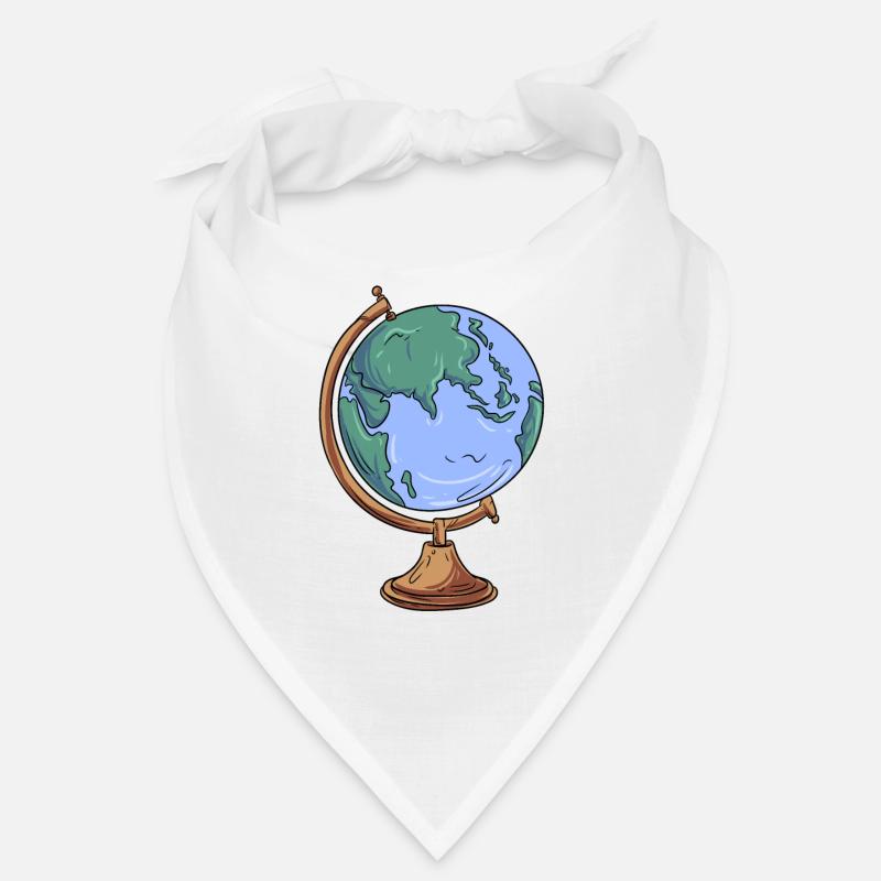 Globus Geographie - Bandana - Weiß