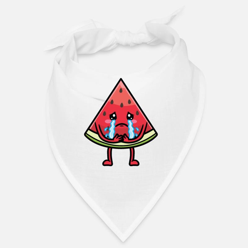 Watermelon Sad Crying Emoticon Melon Fruit Bandana
