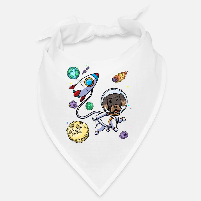 Chien teckel à poil dur dans l’espace Bandana