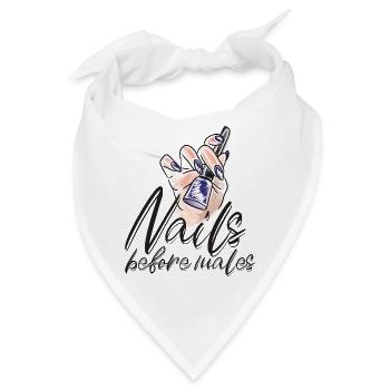 Nägel Vor Männern Nageldesignerin - Bandana - Weiß - Vorne