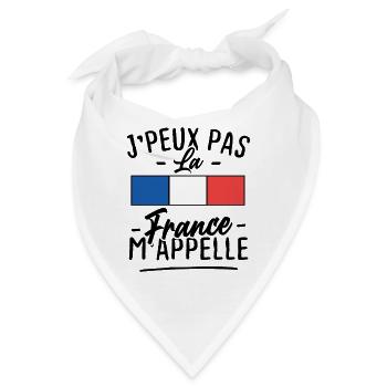 Ich kann nicht Frankreich ruft mich an - Bandana - Weiß - Vorne