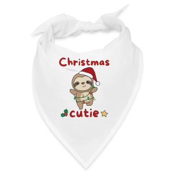 Faultier Weihnachten Faultiere Christmas Cutie - Bandana - Weiß - Vorne