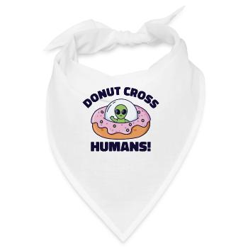 Alien Donut UFO Cute Alien Kopf Auserirdisch - Bandana - Weiß - Vorne