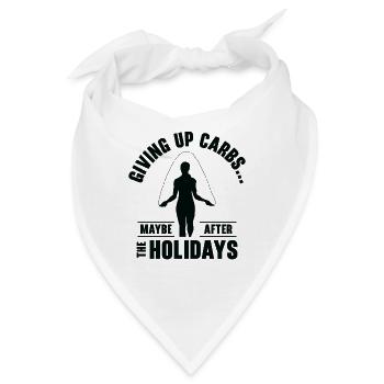Weihnachtsferien Kohlenhydrate Foodie Fitness - Bandana - Weiß - Vorne